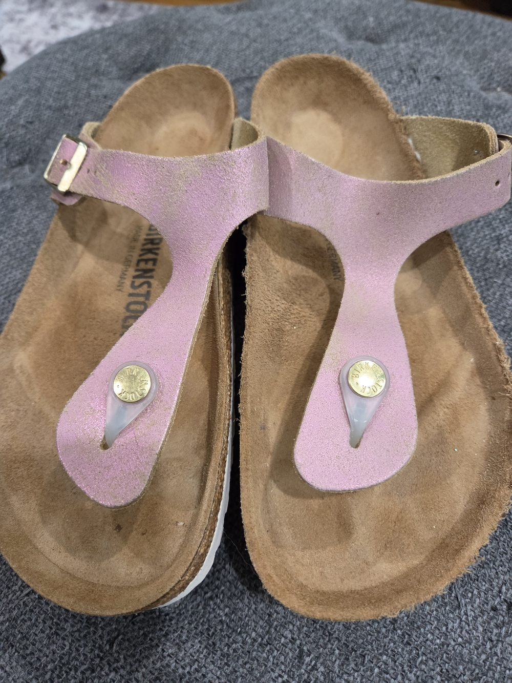 Birkenstock Pink Suede Slide Sandal Size 39, US 8.5